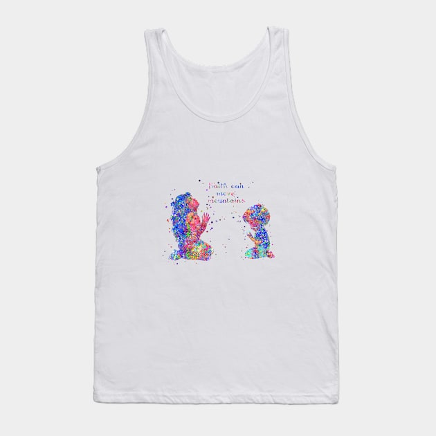 Little girl and boy praying, Tank Top by RosaliArt